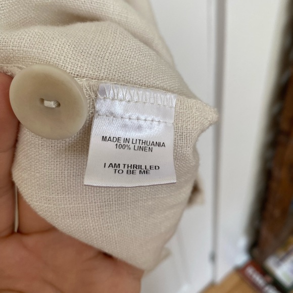 FLAX Linen Popover Jacket - M/L - Picture 3 of 3
